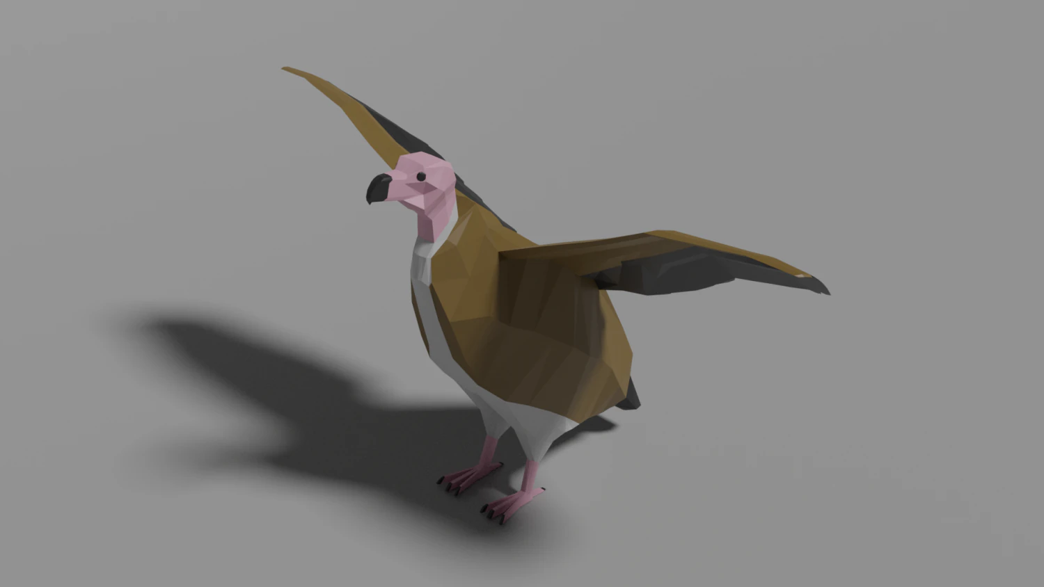 cartoon vulture 3D Model .c4d .max .obj .3ds .fbx .stl .blend 