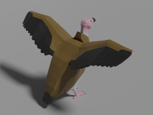 cartoon vulture 3D Model