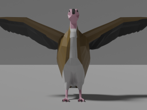 cartoon vulture 3D Model