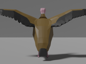 cartoon vulture 3D Model