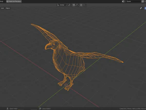 cartoon vulture 3D Model