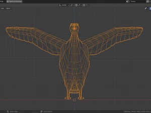 cartoon vulture 3D Model