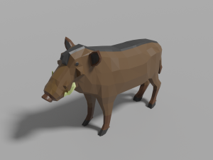 cartoon warthog 3D Model