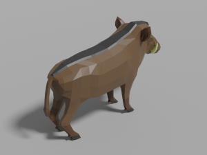 cartoon warthog 3D-Modell