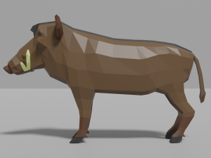 cartoon warthog 3D-Modell