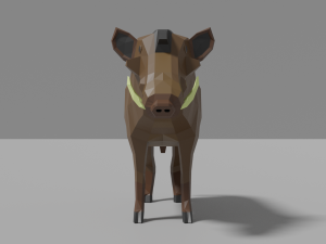 cartoon warthog 3D-Modell