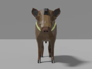 cartoon warthog 3D Model