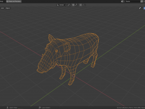 cartoon warthog 3D-Modell