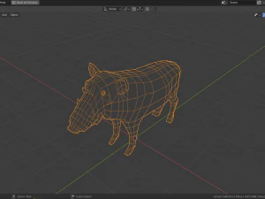 cartoon warthog 3D Model