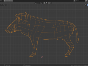 cartoon warthog 3D-Modell