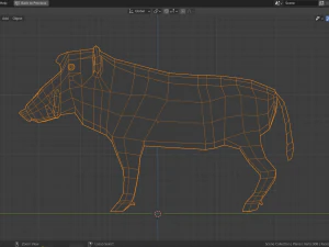cartoon warthog 3D Model