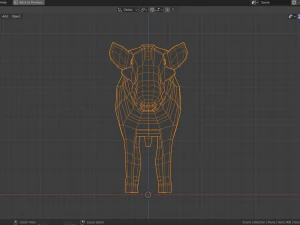 cartoon warthog 3D Model