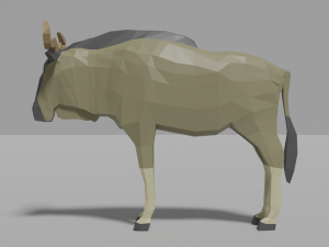 cartoon wildebeest Modelo 3D