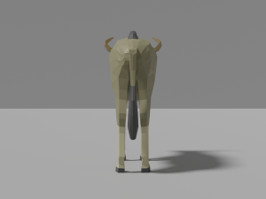 cartoon wildebeest Modelo 3D