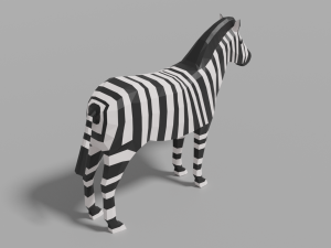 cartoon zebra 3D Model