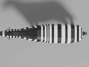 cartoon zebra 3D Model