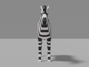 cartoon zebra 3D Model
