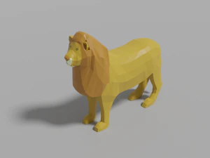 lion family pack 3D Model