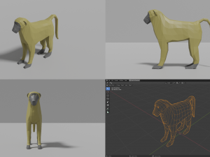 african animals pack 3D 모델