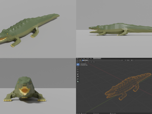african animals pack 3D 모델