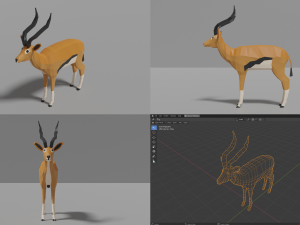 african animals pack 3D 모델