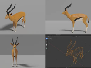 african animals pack 3D Model
