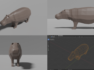 african animals pack 3D 모델