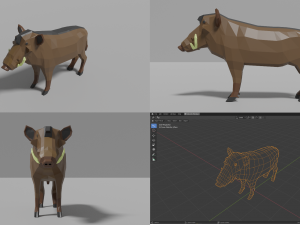 african animals pack 3D 모델