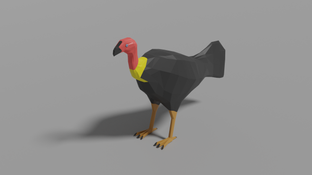 cartoon brushturkey 3Dモデル .c4d .max .obj .3ds .fbx .stl .blend 