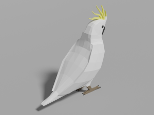 cartoon cockatoo 3D Модель
