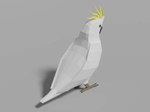 cartoon cockatoo 3D Model