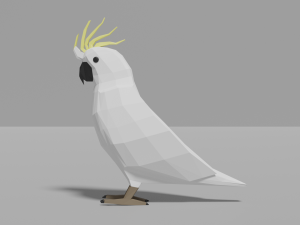 cartoon cockatoo 3D Модель