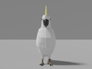 cartoon cockatoo 3D Модель