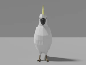 cartoon cockatoo 3D Model