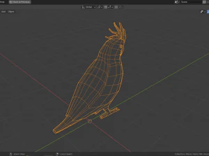 cartoon cockatoo 3D Model