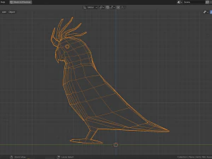 cartoon cockatoo 3D Model