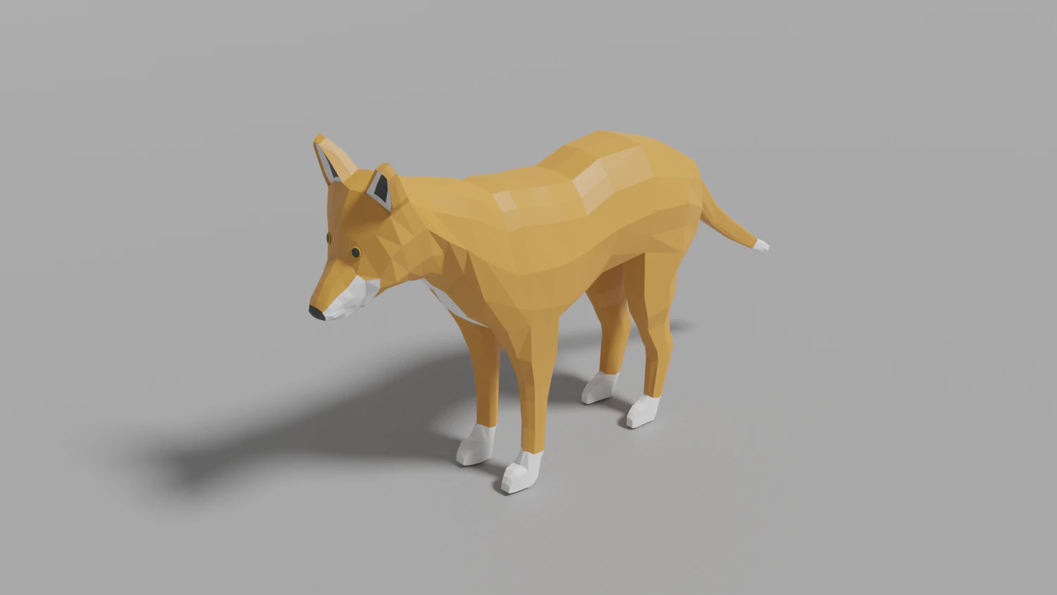 cartoon dingo 3D Model .c4d .max .obj .3ds .fbx .stl .blend 