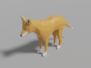 cartoon dingo 3D Model