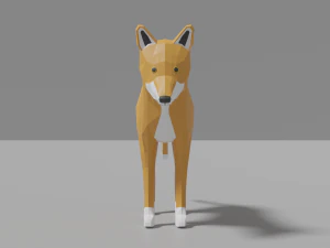 cartoon dingo 3D Model