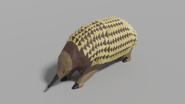cartoon echidna Modello 3D .c4d .max .obj .3ds .fbx .stl .blend 