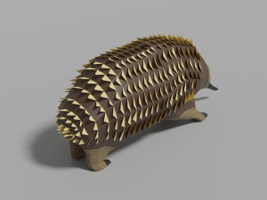 cartoon echidna Modello 3D