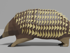 cartoon echidna Modello 3D