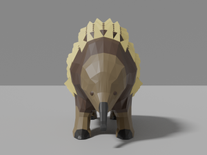 cartoon echidna Modello 3D