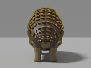 cartoon echidna Modello 3D