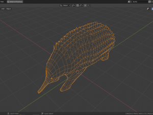 cartoon echidna Modello 3D