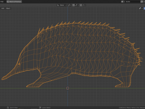 cartoon echidna Modello 3D