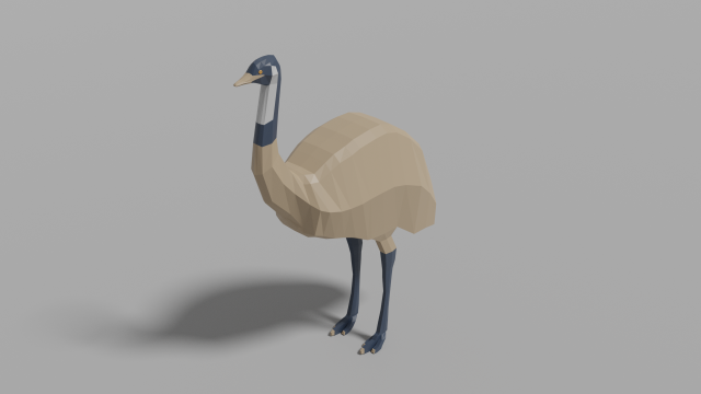 cartoon emu 3D 모델 .c4d .max .obj .3ds .fbx .stl .blend 