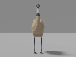 cartoon emu 3D Model