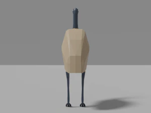 cartoon emu 3D Model