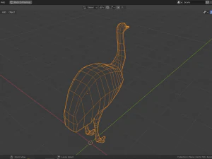 cartoon emu 3D Model